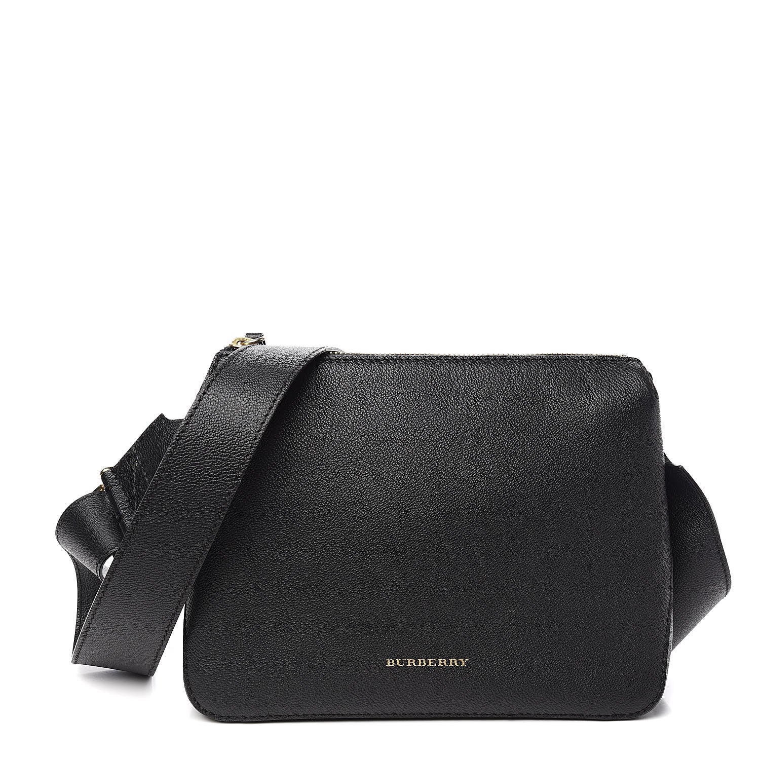Burberry Soft Grain Calfskin House Check Small Helmsley Crossbody Black 1 of 11
