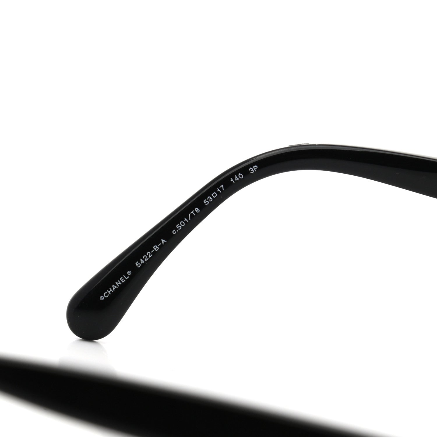 Chanel Acetate Strass Polarized Square Sunglasses 5422-B Black 5 of 7