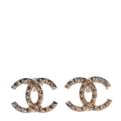 Chanel Studded CC Earrings Gold 1 of 4