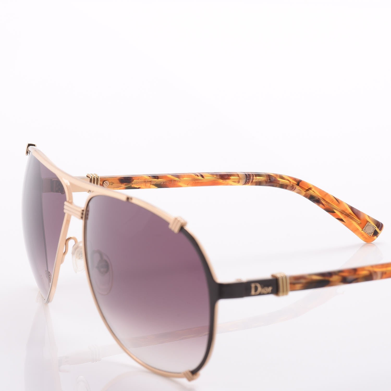 Christian Dior Chicago 2 Aviator Sunglasses Gold Grey 5 of 8