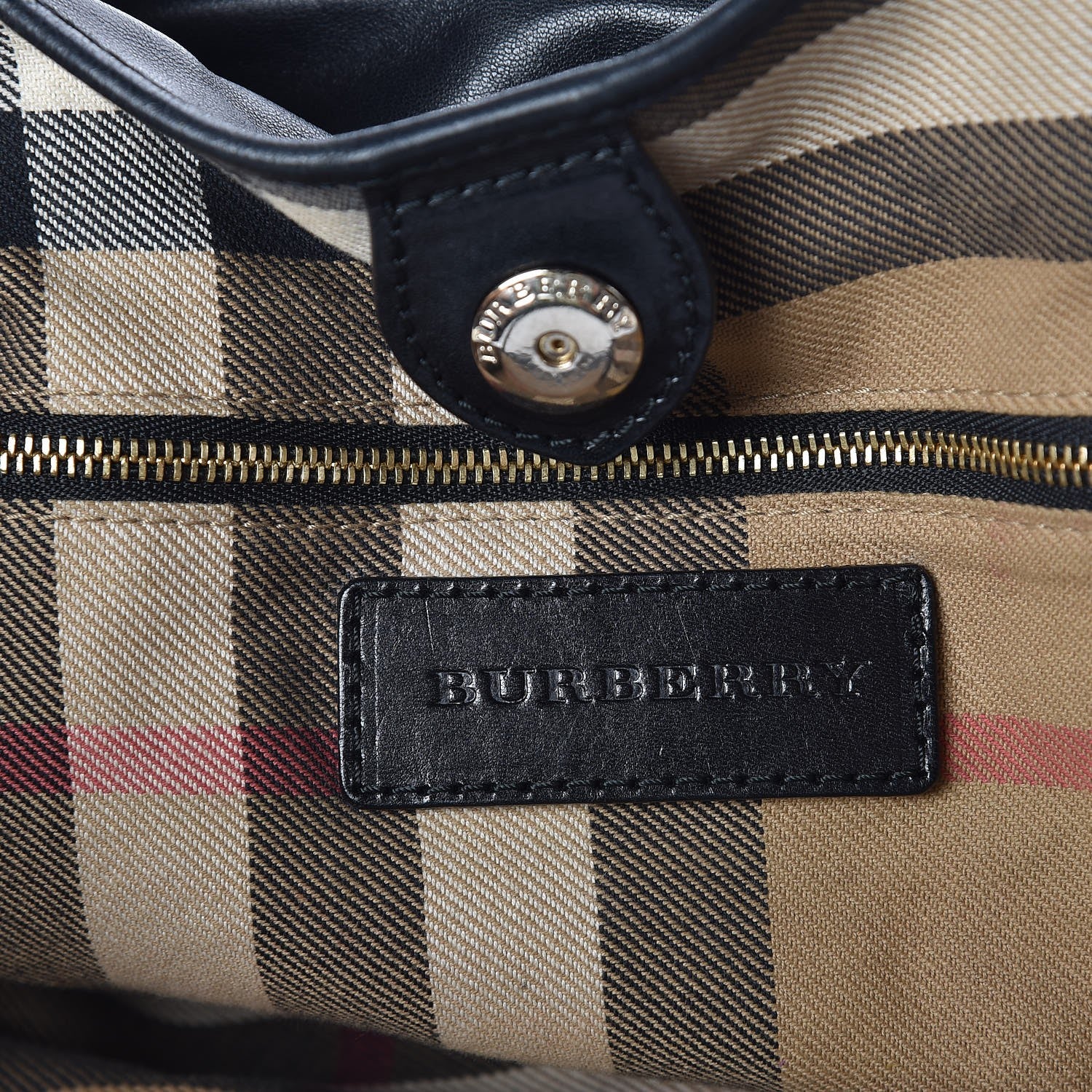 Burberry Lambskin Medium East West Tote Black 7 of 14
