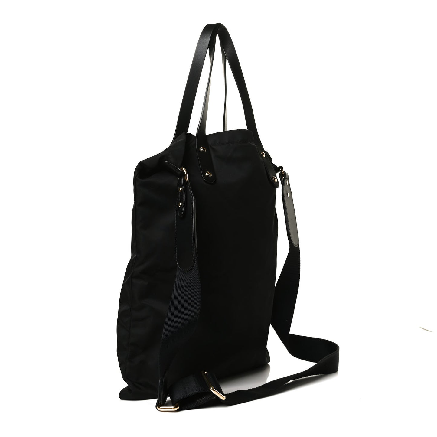 Nylon London England Print Logo Flat Tote Black