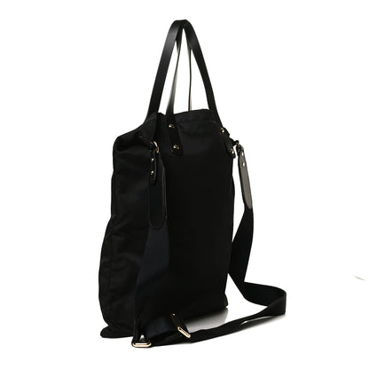 Burberry Nylon London England Print Logo Flat Tote Black 3 of 13