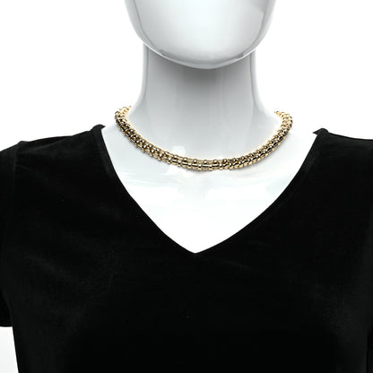 Tiffany 18K Yellow Gold Basket Weave Choker Necklace 2 of 7