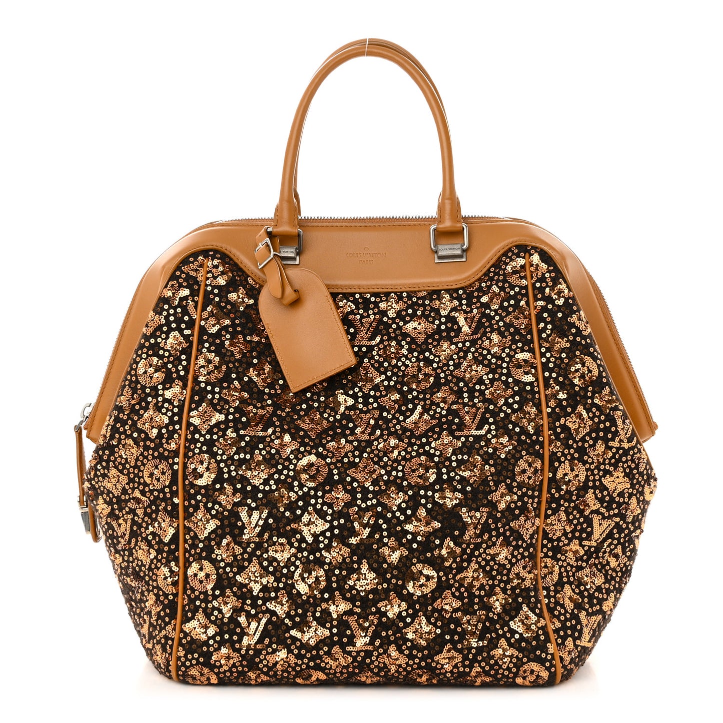 Sequin Monogram Sunshine Express North South Gold