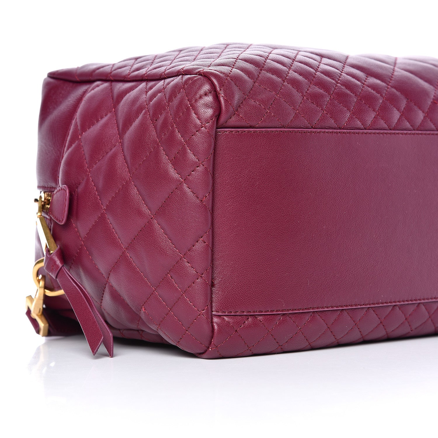 Versace Nappa Quilted Icon Bowler Burgundy 10 of 12