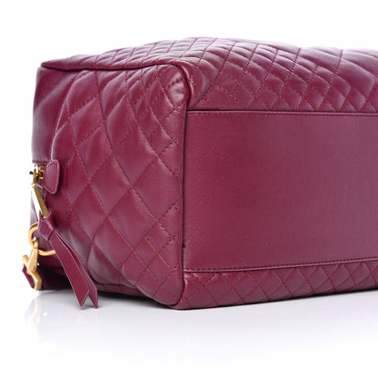 Versace Nappa Quilted Icon Bowler Burgundy 10 of 12