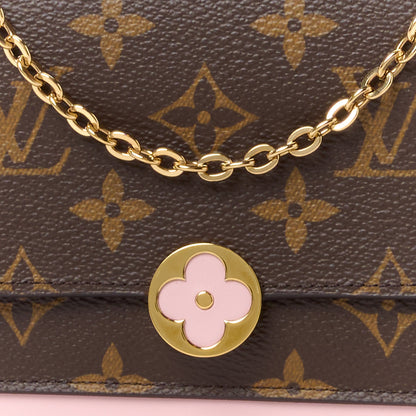 Louis Vuitton Monogram Flore Chain Wallet Rose Ballerine 10 of 12