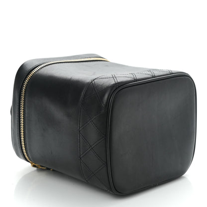 Chanel Lambskin Vanity Cosmetic Case Black 4 of 7