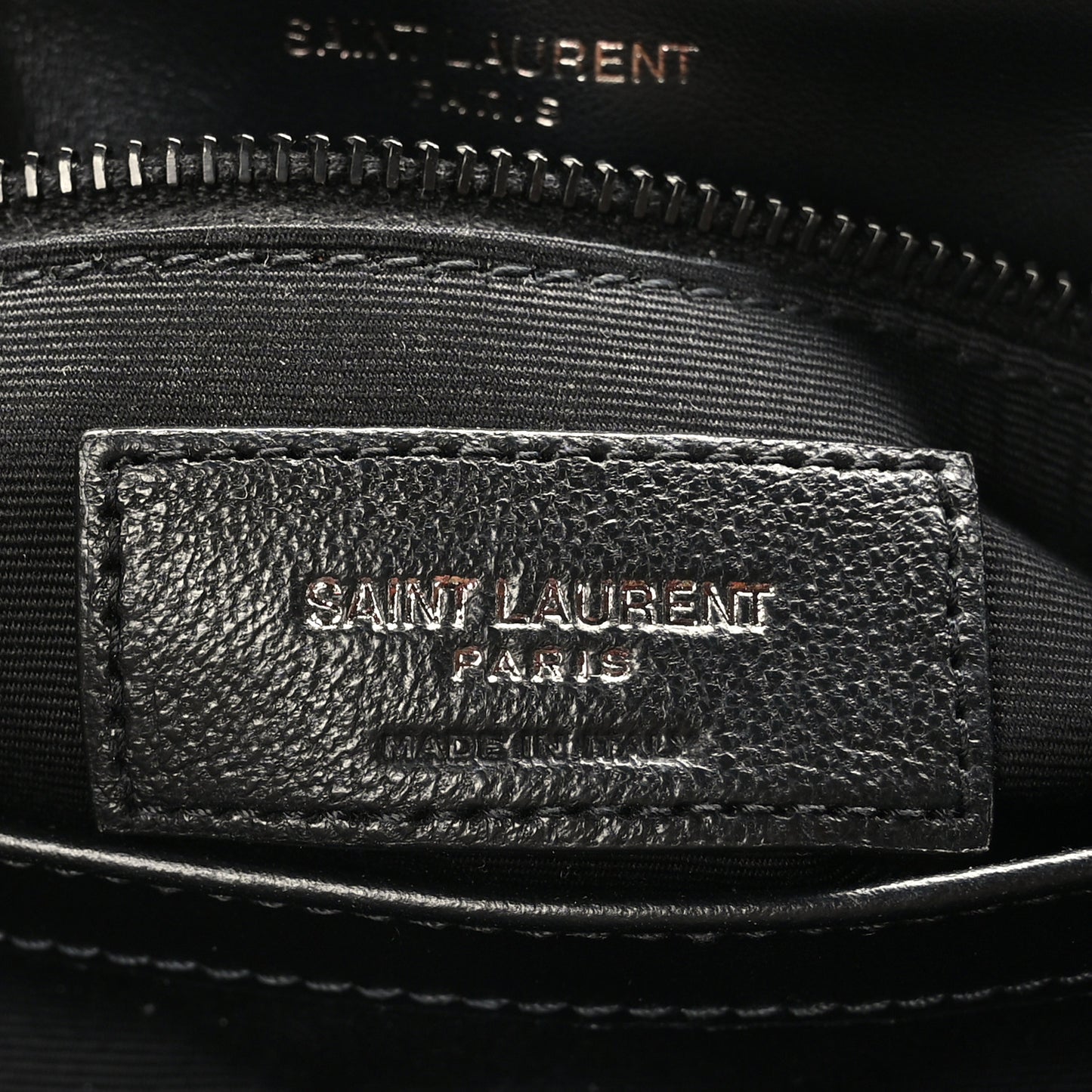 Calfskin Y Quilted Monogram Monochrome Toy Loulou Crossbody Bag Black