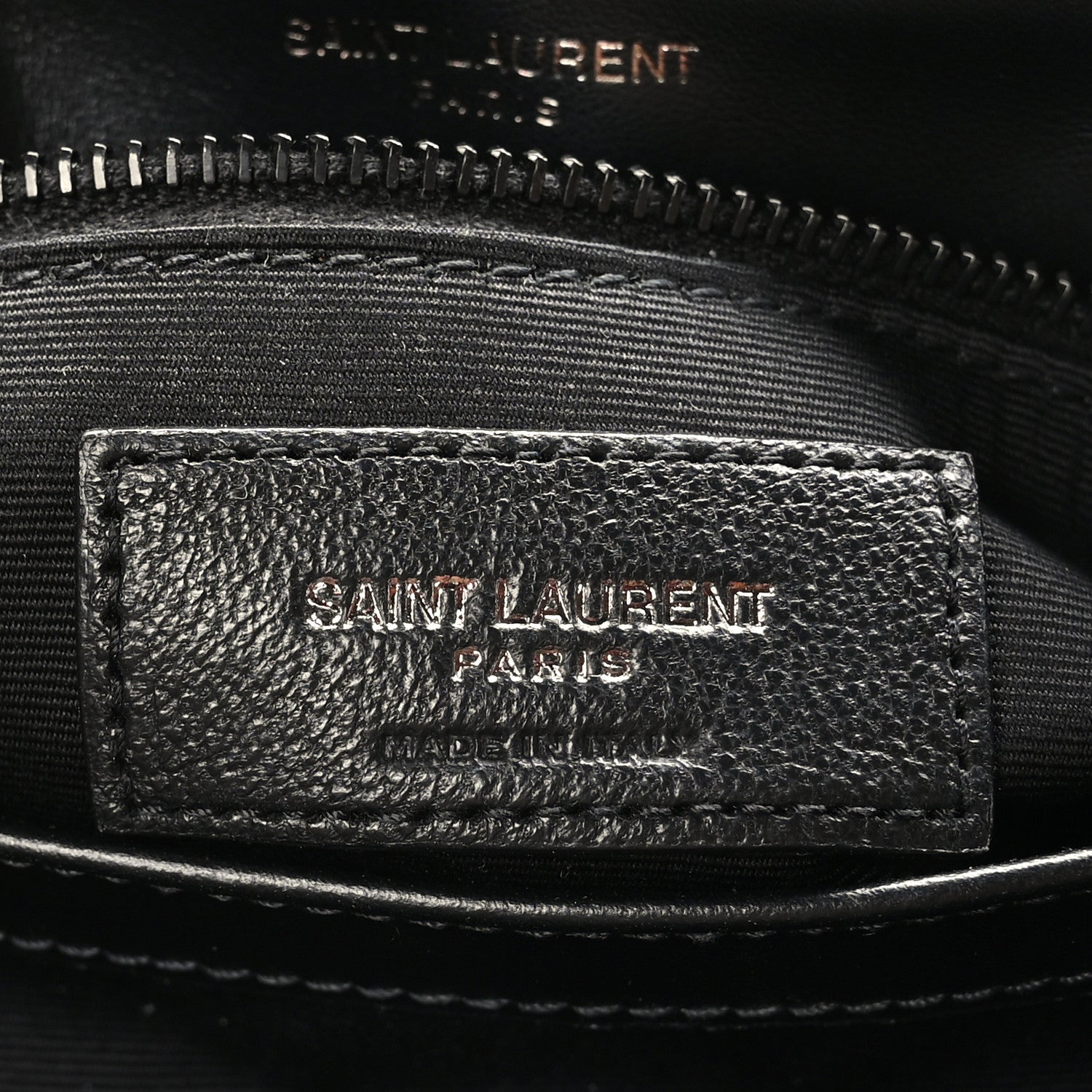 Saint Laurent Calfskin Y Quilted Monogram Monochrome Toy Loulou Crossbody Bag Black 7 of 10