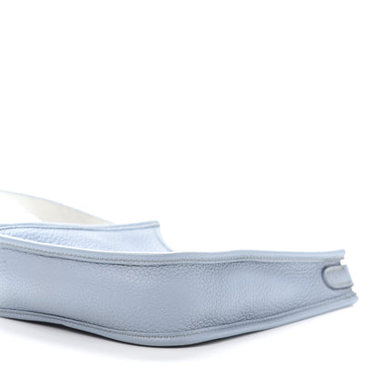 Hermes Taurillon Clemence Amazone Evelyne TPM Bleu Lin 7 of 12