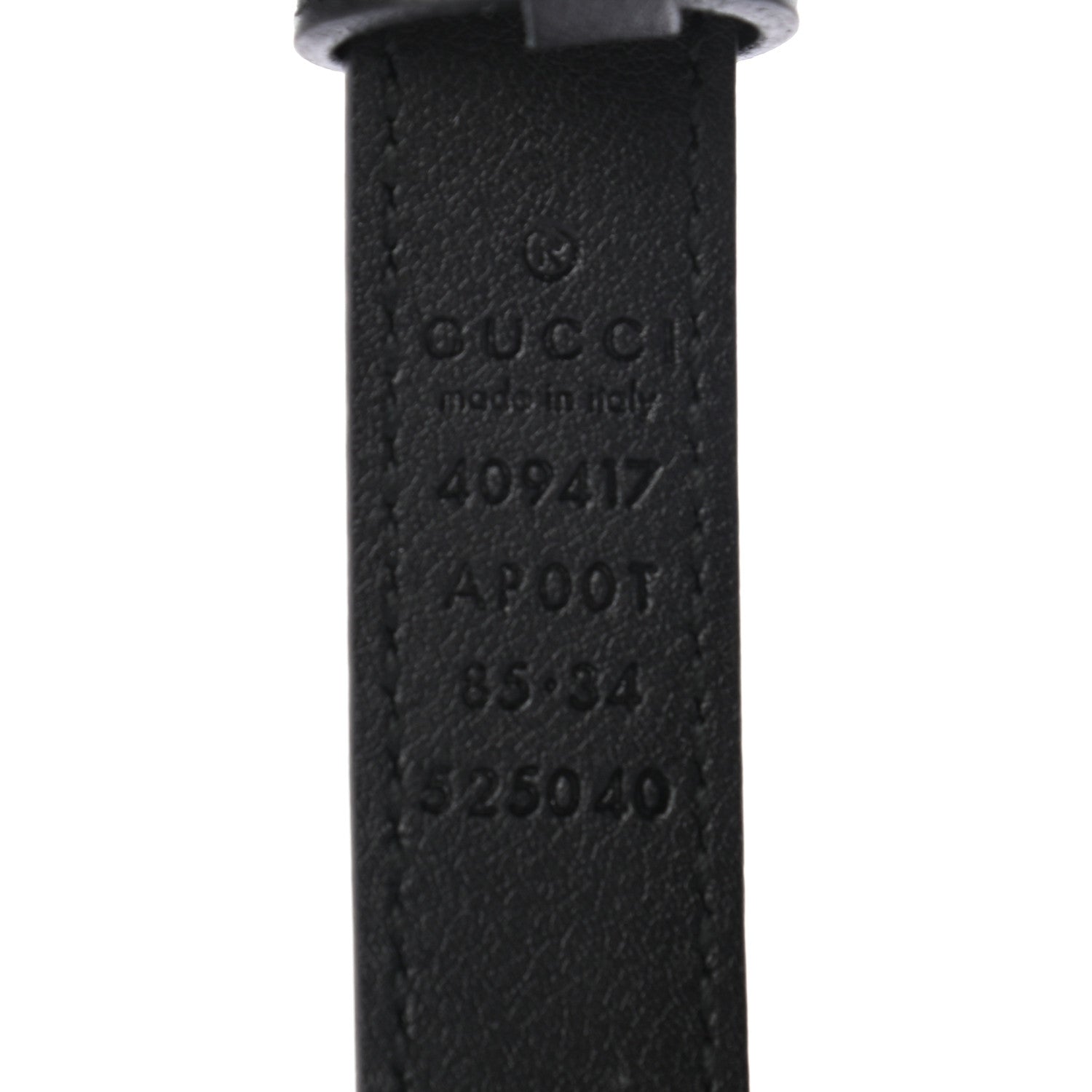 Gucci Calfskin Double G 20mm Belt 85 34 Black 3 of 5