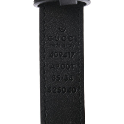 Gucci Calfskin Double G 20mm Belt 85 34 Black 3 of 5