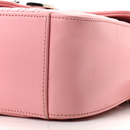 Gucci Calfskin Matelasse Mini GG Marmont Top Handle Shoulder Bag Wild Rose 10 of 11