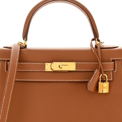 Hermes Togo Kelly Retourne 28 Gold 8 of 11