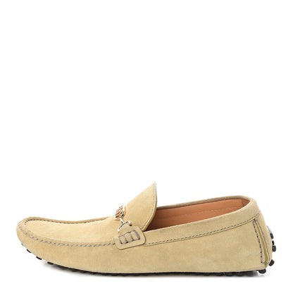 Louis Vuitton Suede Calfskin LV Porto Vecchio Moccasin Loafers 6.5 Beige 1 of 9