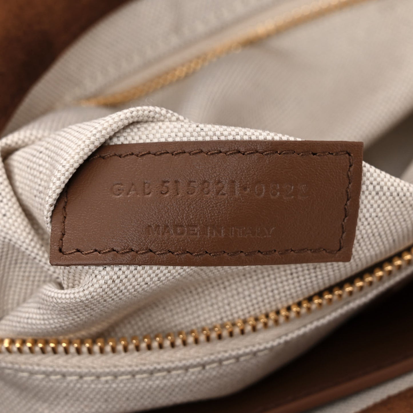 Suede Shearling Patchwork Monogram Medium Jamie Brown Beige