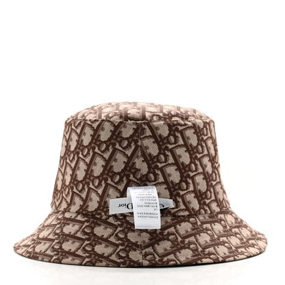 Christian Dior Polyester Cotton Gingham Oblique Reversible Bucket Hat 57 Beige 14 of 15