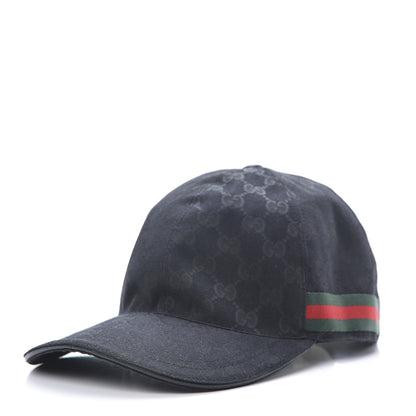 Gucci Monogram Web Baseball Hat M Black 1 of 8