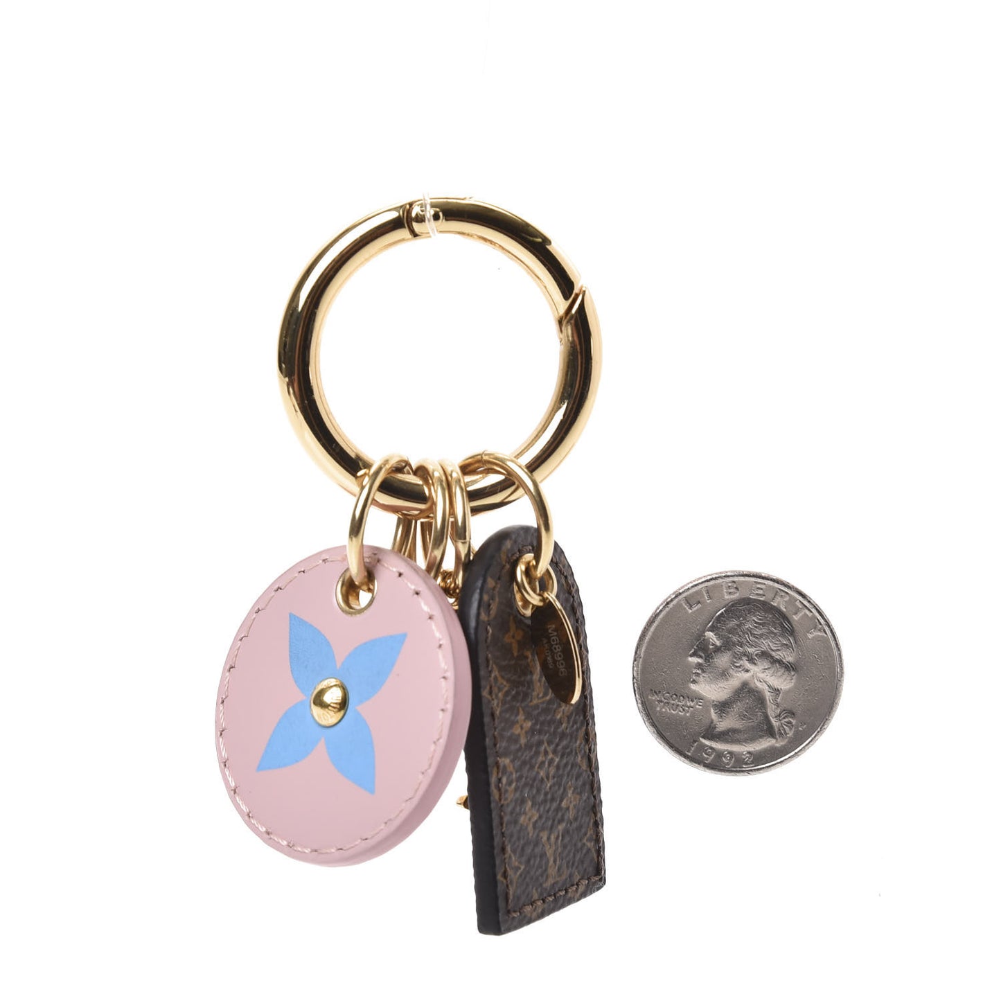 Monogram Fetish Lug Tag Bag Charm Brown