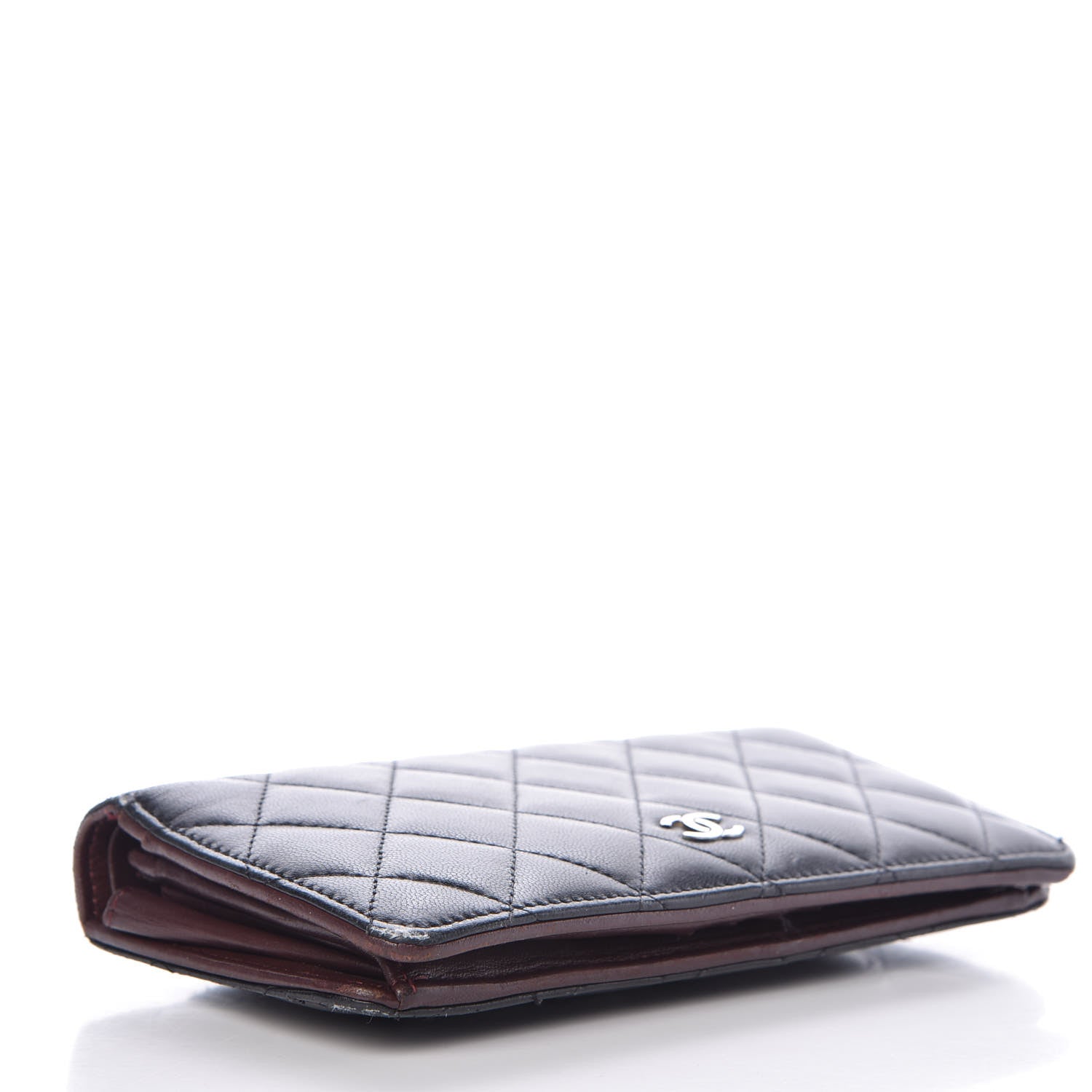 Chanel Lambskin Quilted Yen Wallet Black 4 of 19