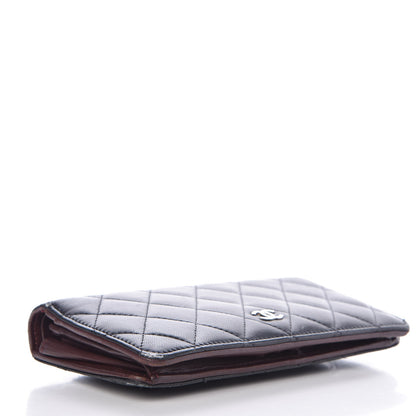 Chanel Lambskin Quilted Yen Wallet Black 4 of 19