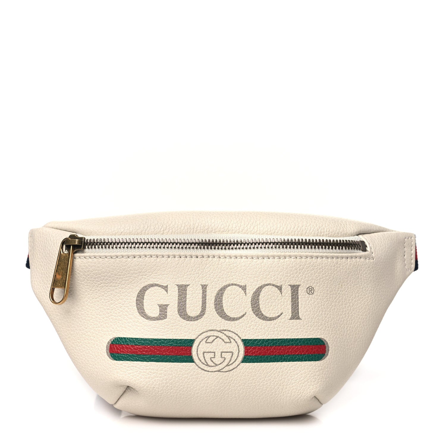 Gucci Grained Calfskin Small Logo Belt Bag White 1 of 10