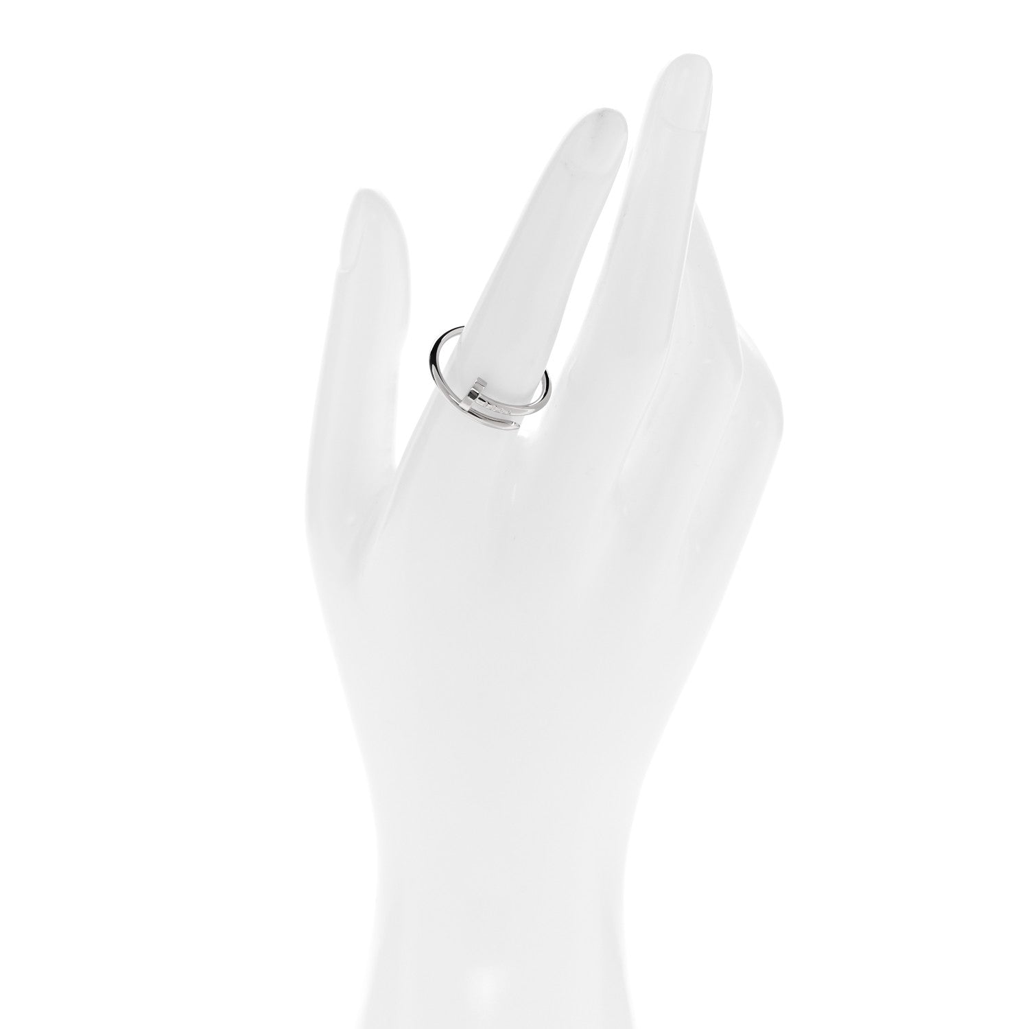 Cartier 18K White Gold Small Juste Un Clou Ring 56 7.5 2 of 6