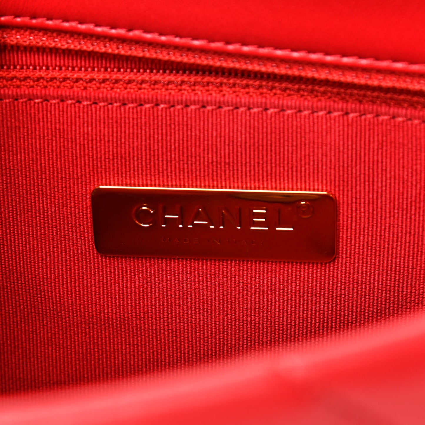 Lambskin Quilted Medium Chanel 19 Flap Red