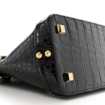 Louis Vuitton Crocodile Lockit PM Black 7 of 13