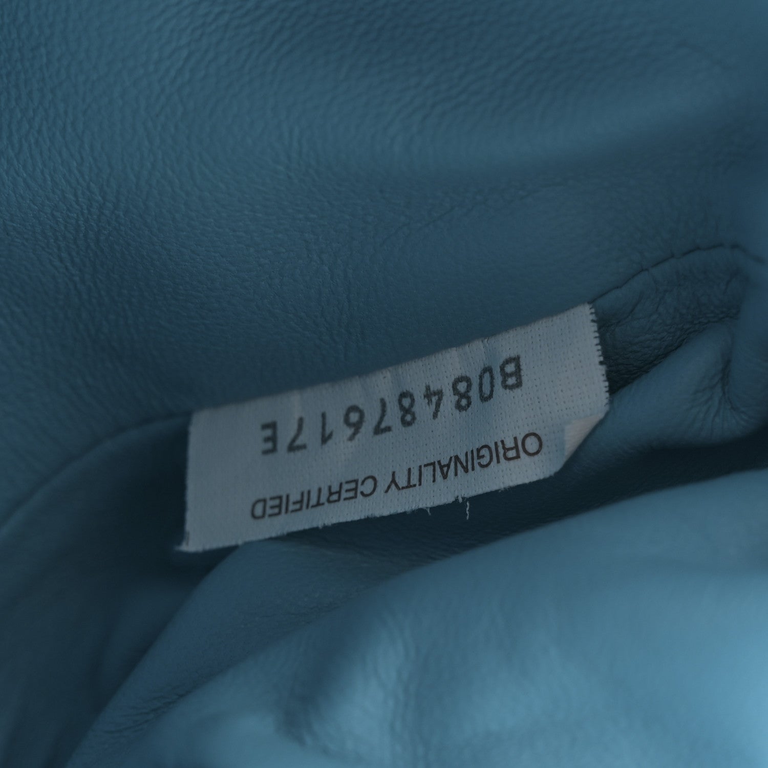 Bottega Veneta Metallic Crushed Calfskin The Mini Pouch Sky Blue 6 of 9