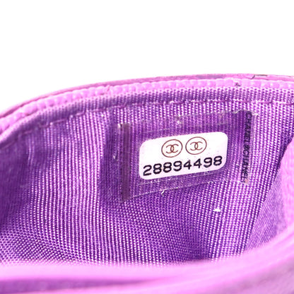 Chanel Caviar Quilted Filigree Card Holder Purple 6 of 9