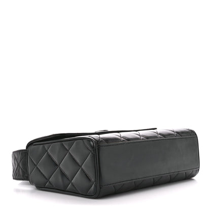 Chanel Lambskin Quilted CC Single Flap Shoulder Bag Black 4 of 14