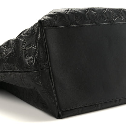 Jimmy Choo Calfskin Star Embossed Tote Black 7 of 8