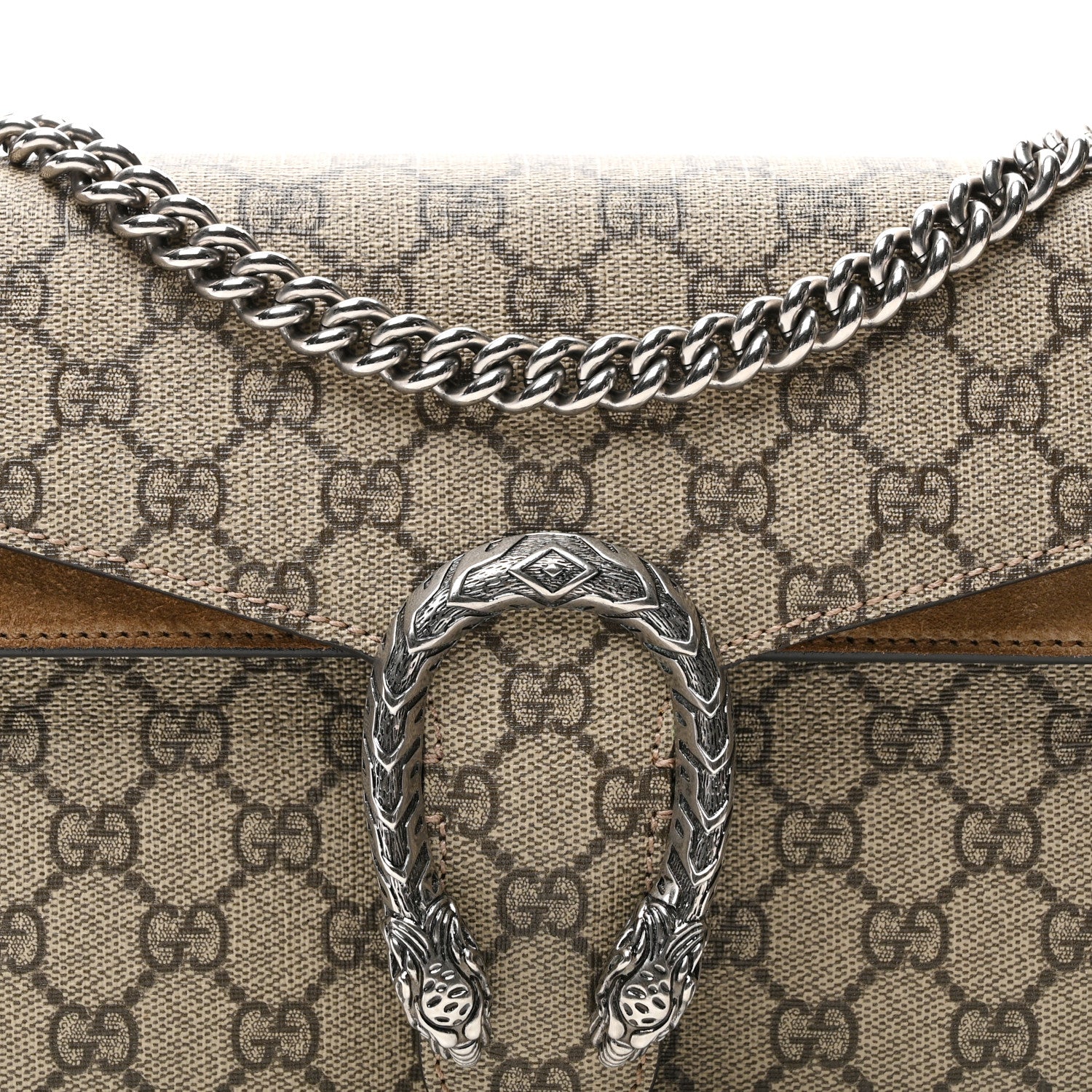 Gucci GG Supreme Monogram Small Dionysus Shoulder Bag Taupe 8 of 11