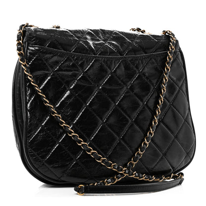 Chanel Glazed Calfskin Quilted Medium Bubble CC Flap Black 3 of 10