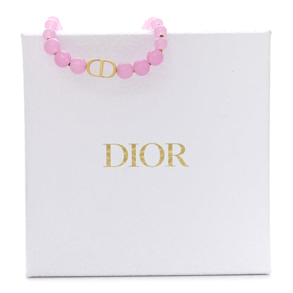 Christian Dior Metal Resin Bead 30 Montaigne Choker Necklace Pink Gold 7 of 7