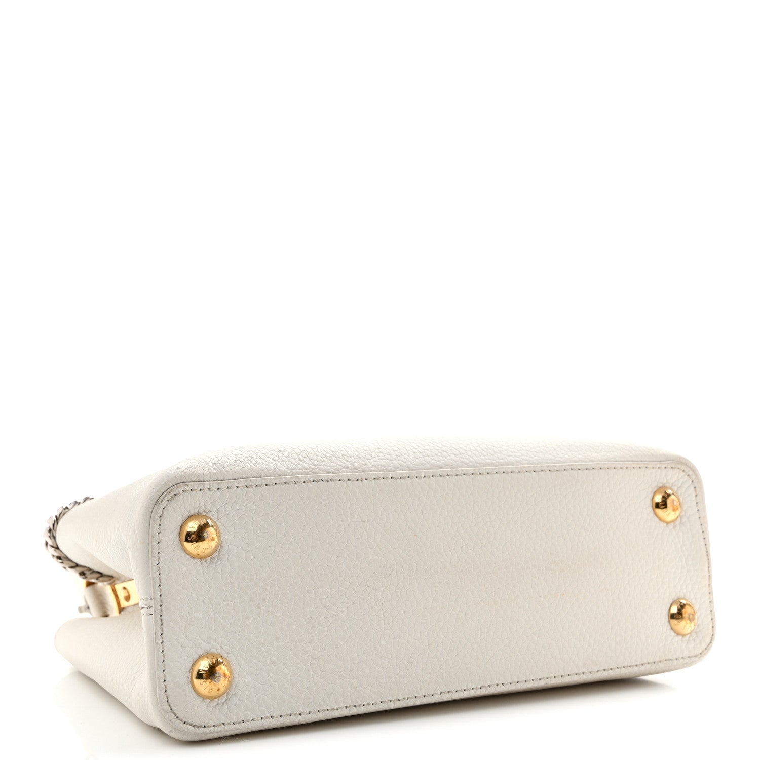 Louis Vuitton Taurillon Chain Capucines BB Gypsy Snow 4 of 12