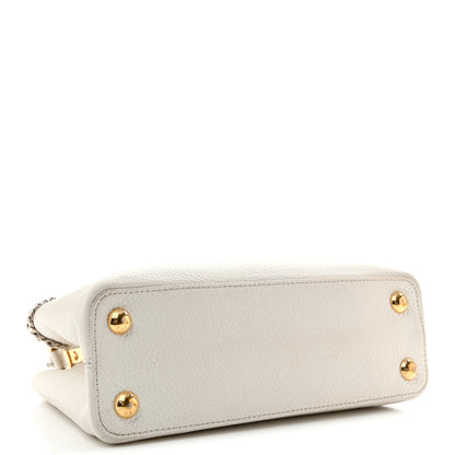 Louis Vuitton Taurillon Chain Capucines BB Gypsy Snow 4 of 12