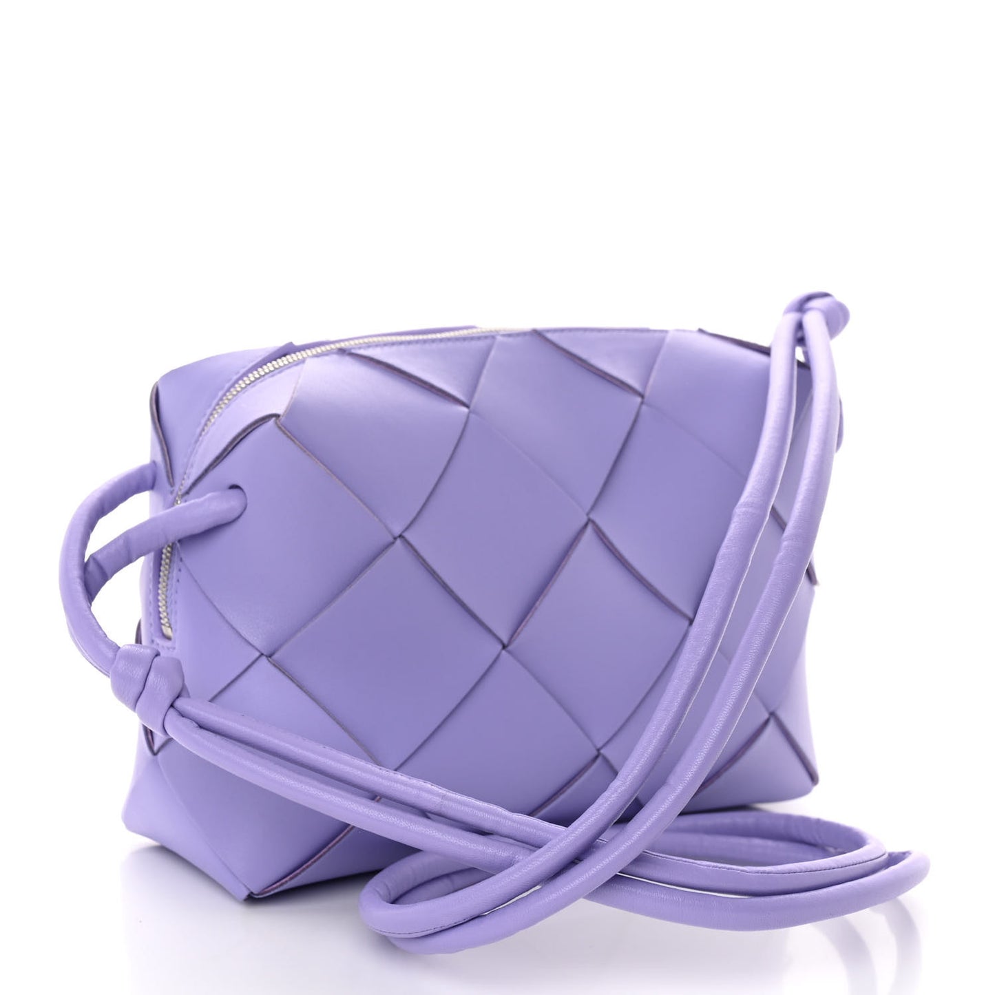 Lambskin Maxi Intrecciato Small Cassette Camera Bag Wisteria