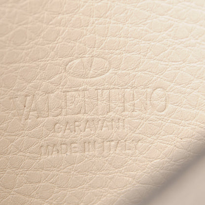 Valentino Garavani Pebbled Calfskin Embroidered Medium Rockstud Flip Lock Crossbody Bag Ivory 6 of 6