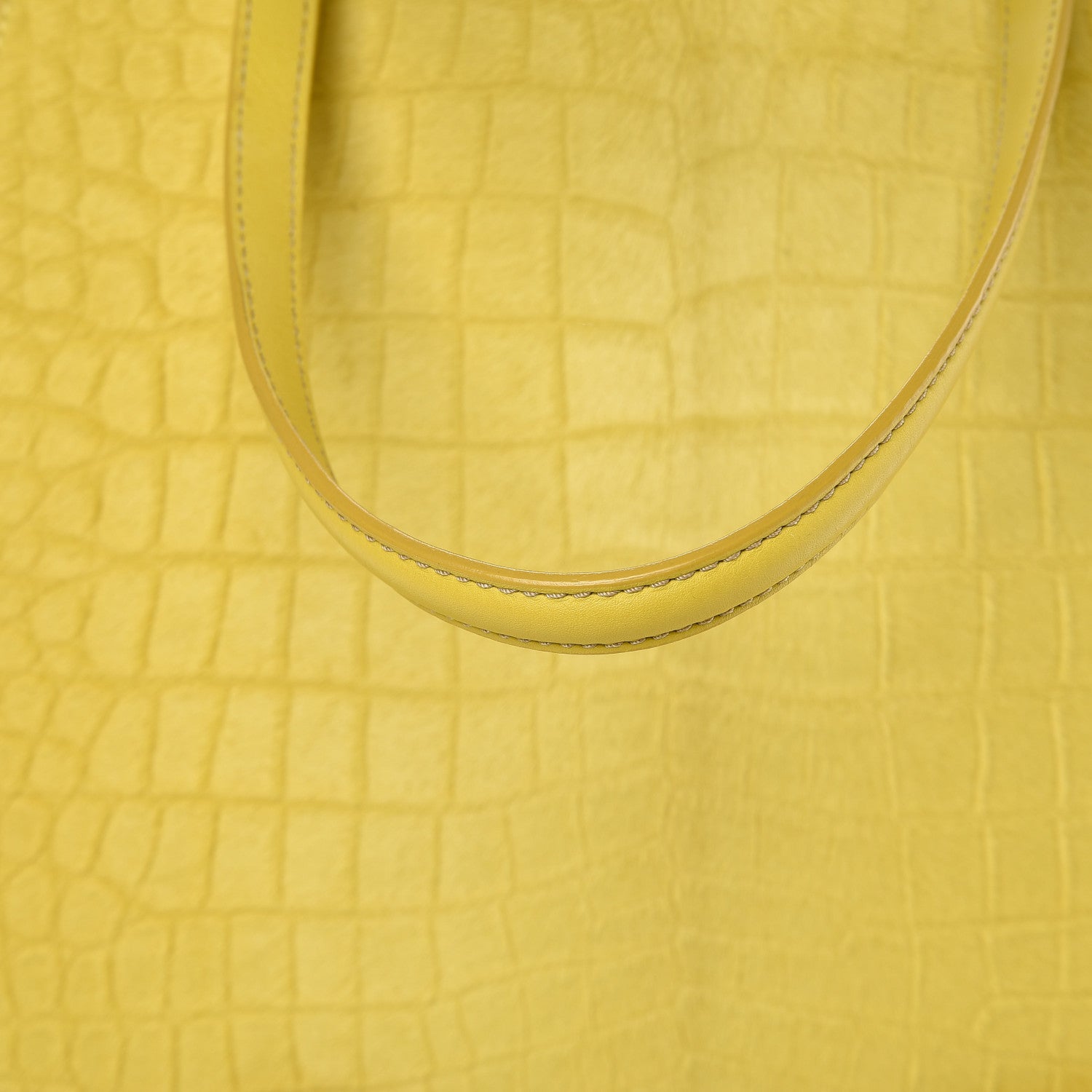 Fendi Vitello Calf Hair Crocodile Embossed Large 3Jours Tote Sunflower Cedro 9 of 13