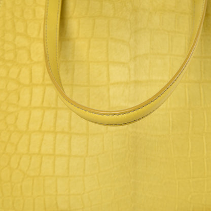 Fendi Vitello Calf Hair Crocodile Embossed Large 3Jours Tote Sunflower Cedro 9 of 13