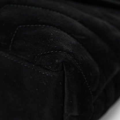 Saint Laurent Suede Calfskin Y Quilted Monogram Small Loulou Chain Satchel Black 10 of 14