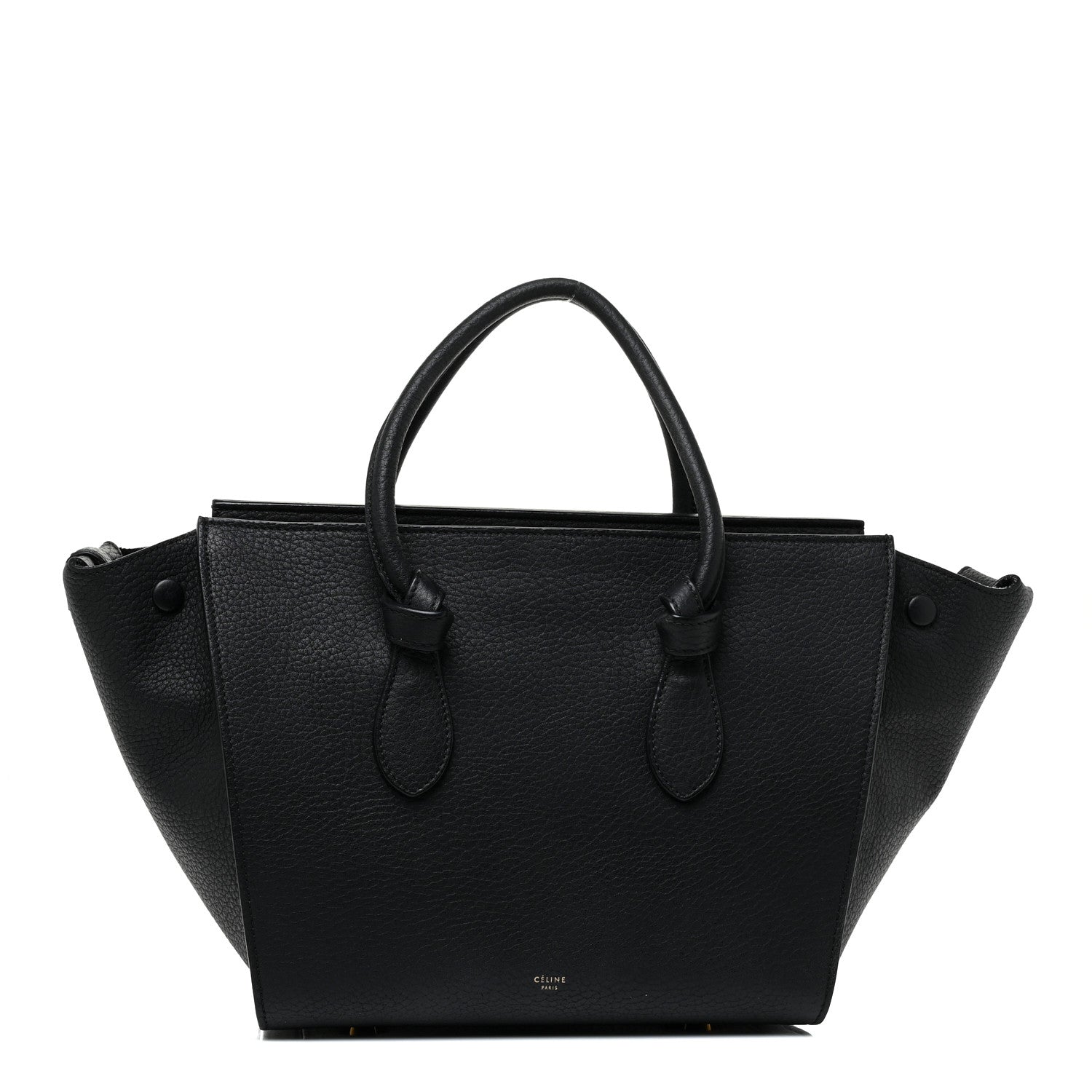 Celine Crisped Calfskin Mini Tie Knot Tote Black 1 of 16