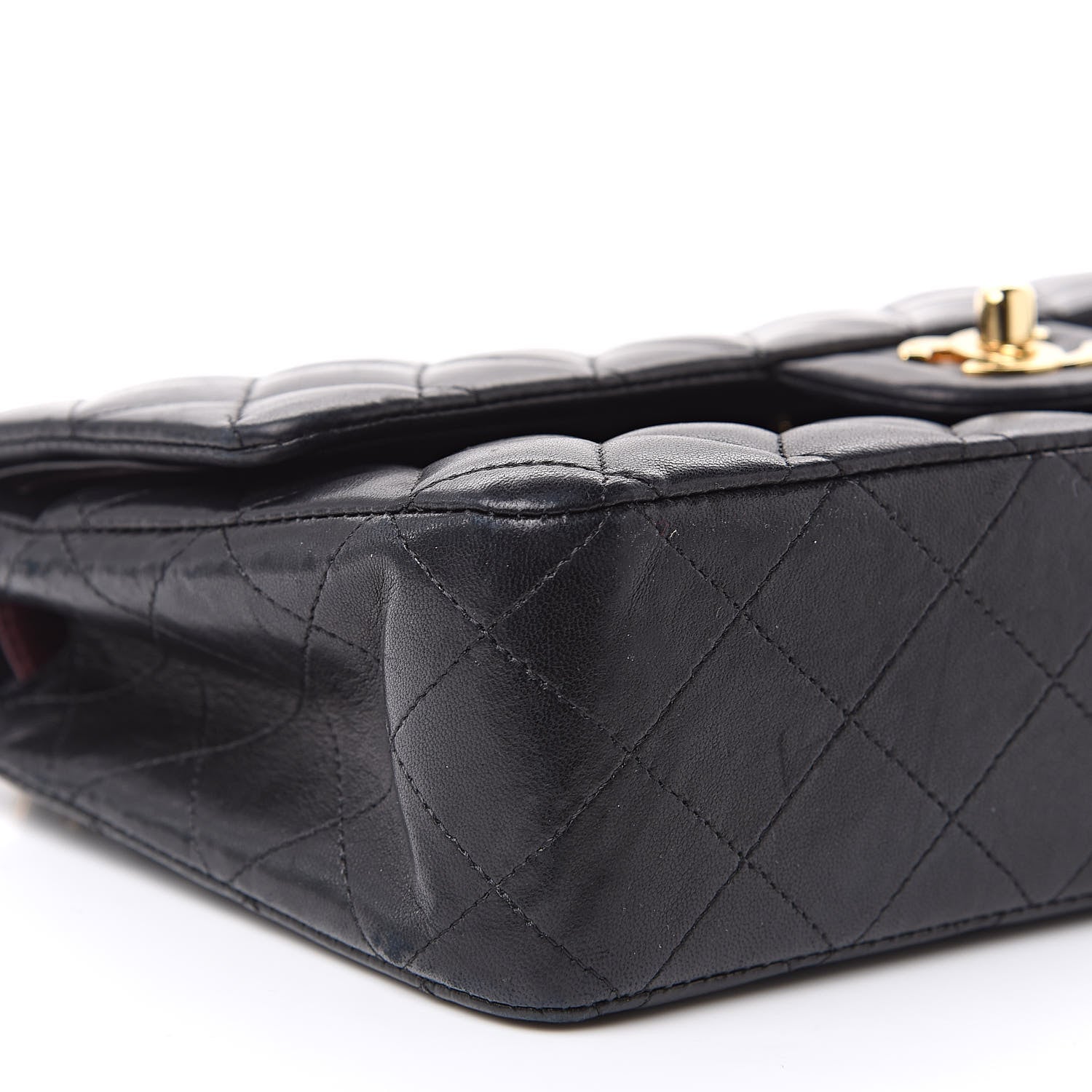 Chanel Lambskin Quilted Medium Double Flap Black 8 of 20