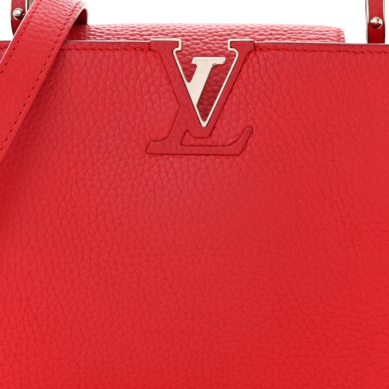 Louis Vuitton Taurillon Capucines BB Rubis 7 of 10