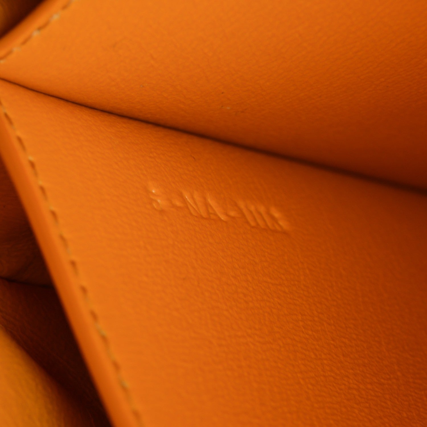 Celine Grained Calfskin Trotteur Messenger Saffron 9 of 11