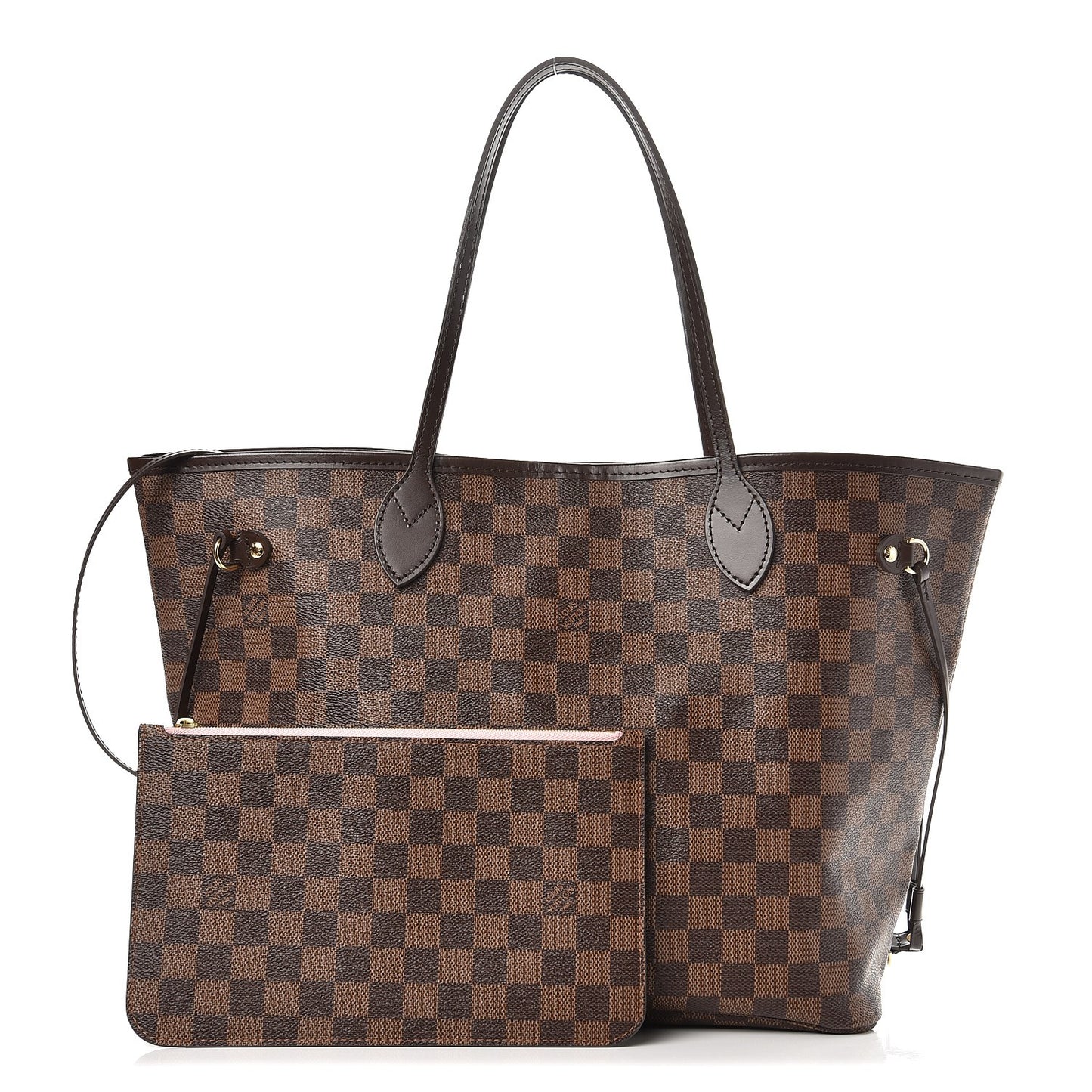 Damier Ebene Neo Neverfull MM Rose Ballerine